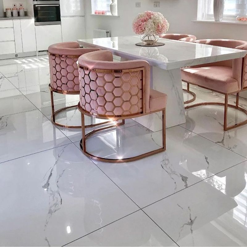 Polished Calacatta XL Marble Effect 100x100cm Floor Tiles TilesDecor
