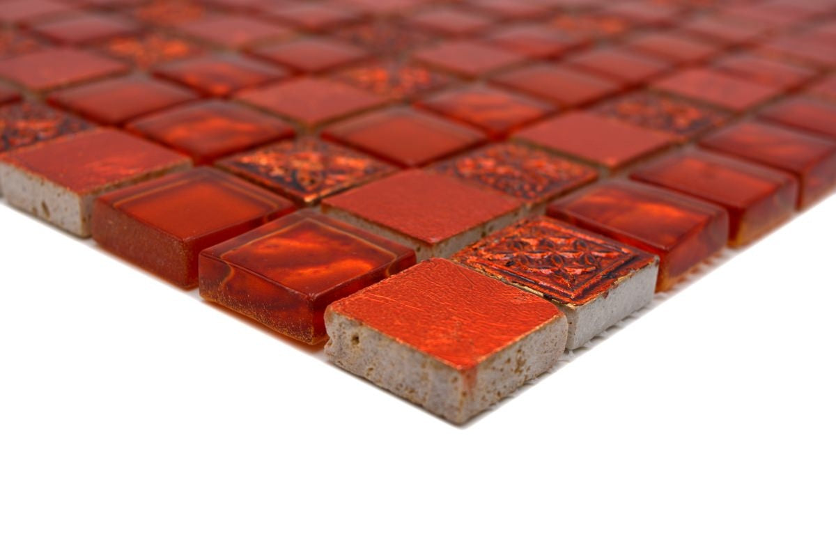 Atenea Red Mosaic Tile TilesDecor