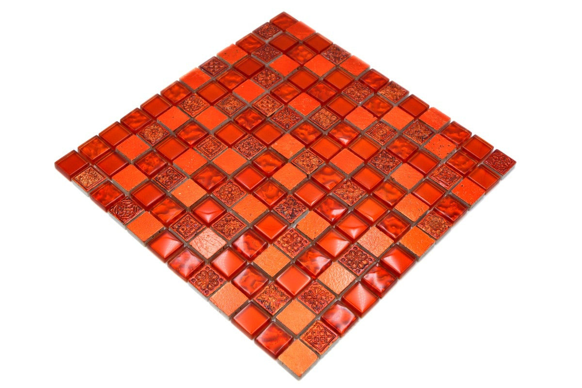 Atenea Red Mosaic Tile TilesDecor