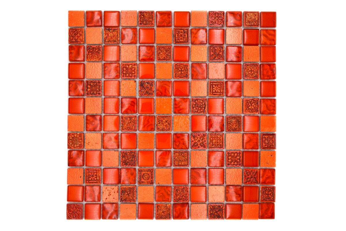 Atenea Red Mosaic Tile TilesDecor