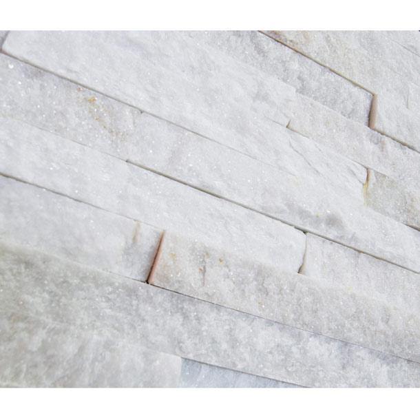 White Sparkle Split Face Tile (10 x 36cm) https://totaltiles.co.uk/split-face-grey-mix-sparkle-natural-stone-tiles.html