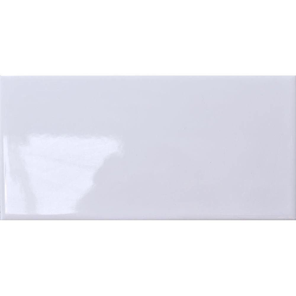 Flat Gloss White Brick tile 10x20cm Brooke FW1020G