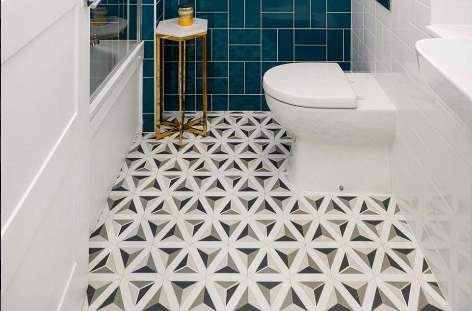 Star Pattern Hexagon Tile (33 x 28.5cm) walls and floors 14521