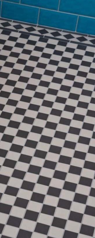 Victorian Black and White Border Tile wf 41055