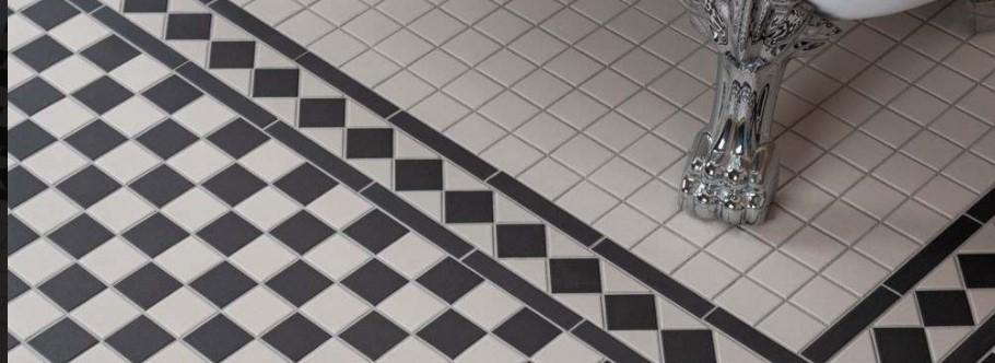 Victorian Black and White Border Tile wf 41055