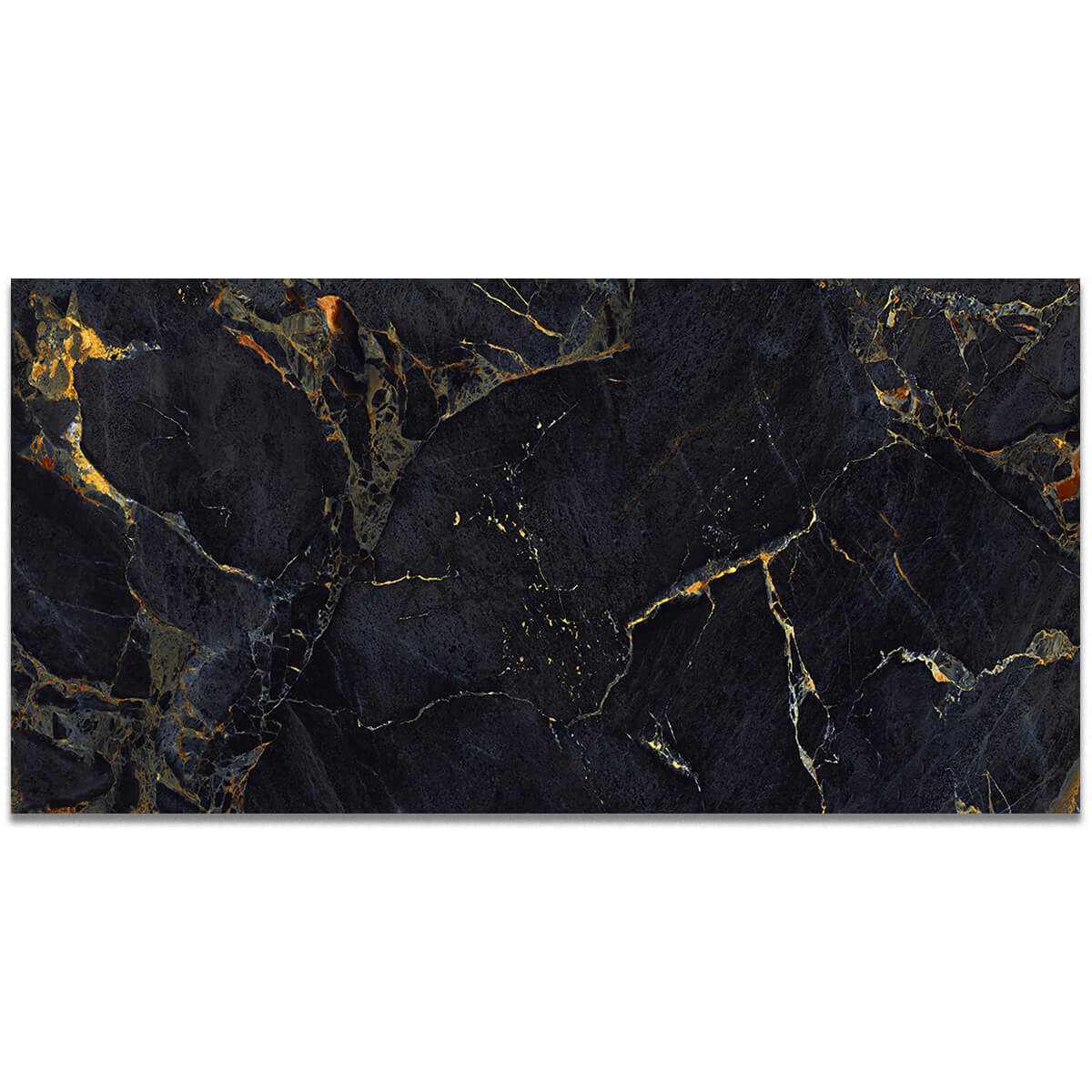 Alantic Gold Deep Blue XL 1200x600mm Marble Effect Polished Porcelain Wall and Floor Tile TilesDecor