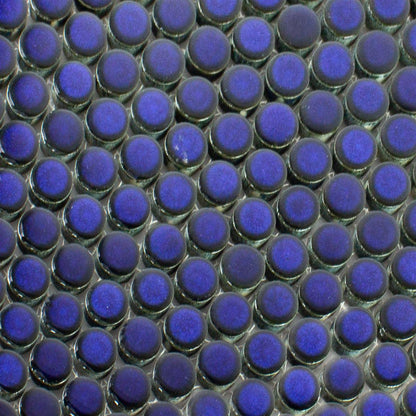 Midnight Blue Penny Mosaic Tiles Axel Knopf 451N Mosafil TM35406