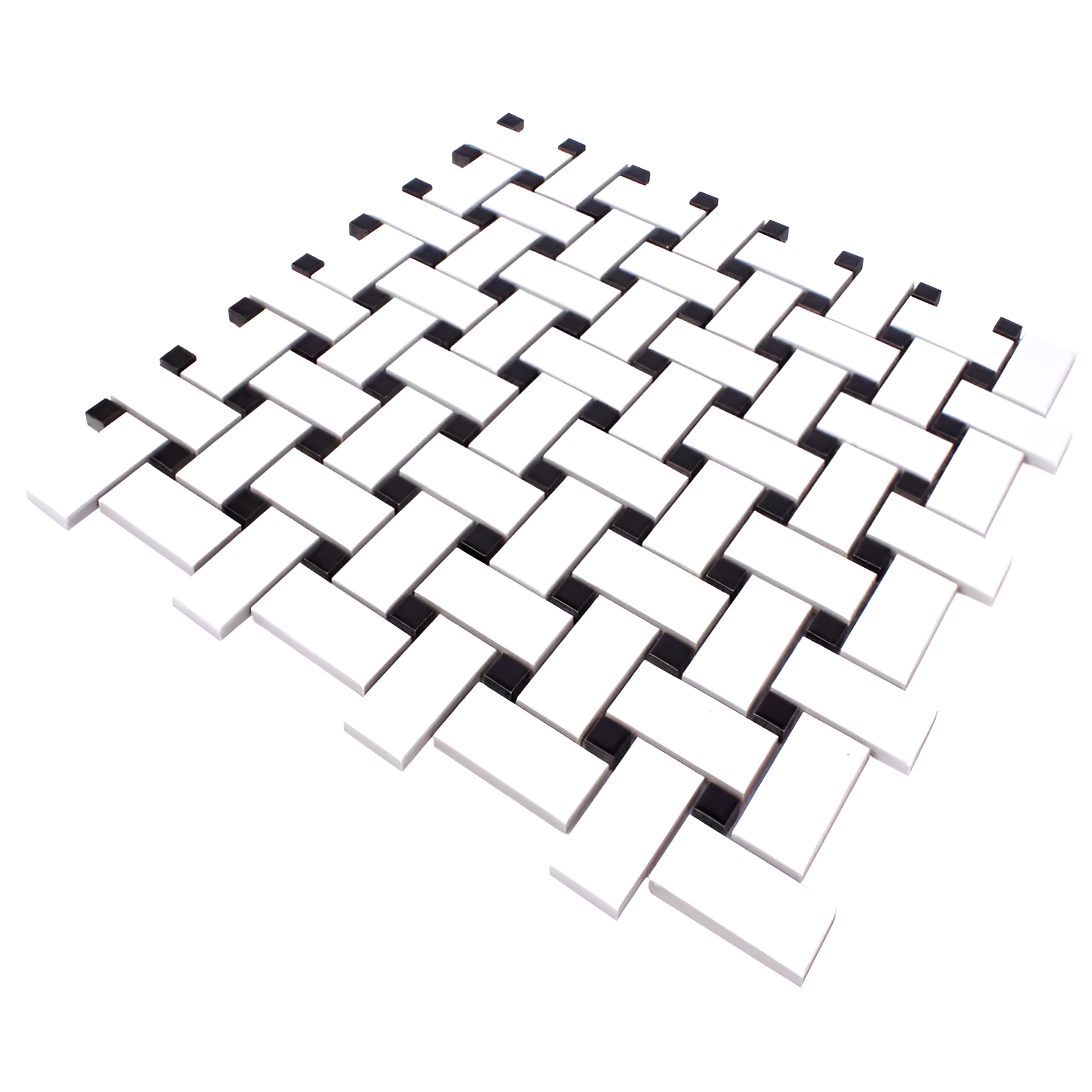 Sevilla White Black Mosaic Tiles Axel CBAS 19