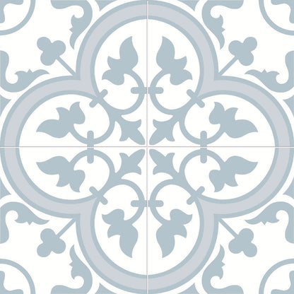 Charter Powder Blue classic pattern wall and floor tile BCT12909