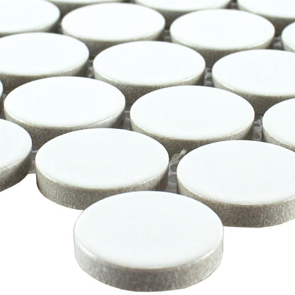 Blanc White Penny Matt Mosaic Tile (Copy) Mosafil TM35357 Axel Knopf 110N