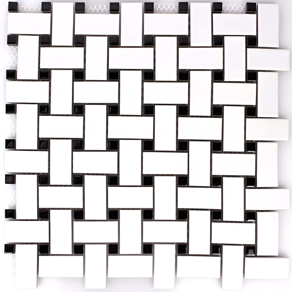 Sevilla White Black Mosaic Tiles Axel CBAS 19