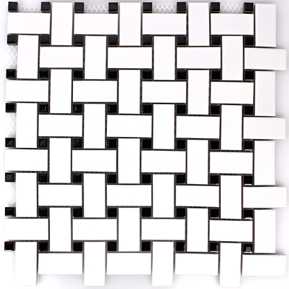 Sevilla White Black Mosaic Tiles Axel CBAS 19