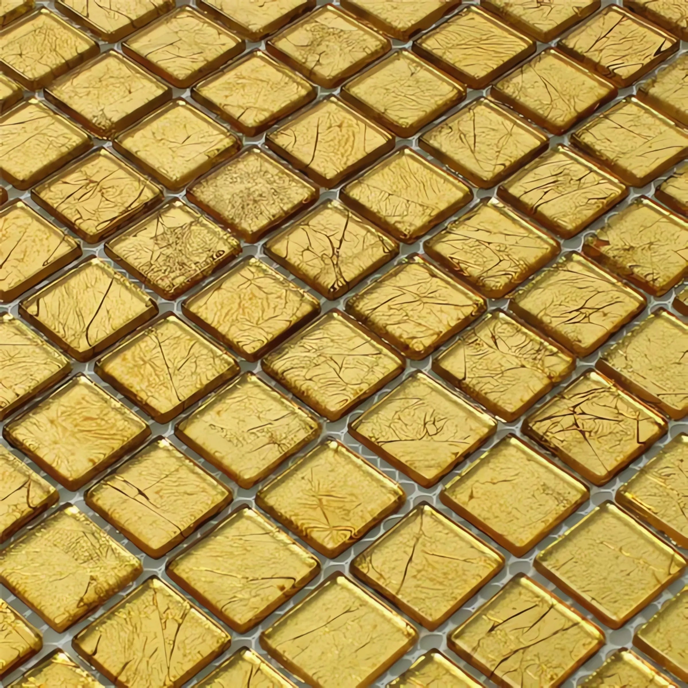 Alexandria Gold Glass Mosaic Floor and Wall Mosaic 4mm Mosafil DS33378 Axel CM4GO10