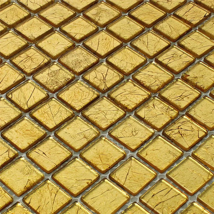 Alexandria Gold Glass Mosaic Floor and Wall Mosaic 4mm Mosafil DS33378 Axel CM4GO10