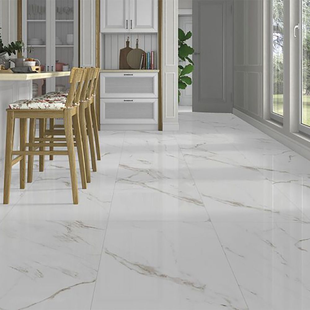 Gentle Gold Gloss Marble Effect 60x60cm Marble Effect Tiles TilesDecor