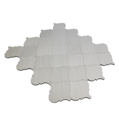Metal Self Adhesive Ensenada Silver Mosaic Tiles Axel SAM 4MMLAT
