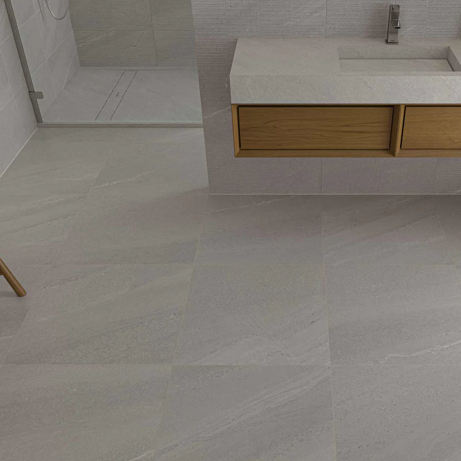 Silken Floor Tile 60x60cm tile.co.uk devaney Pearl