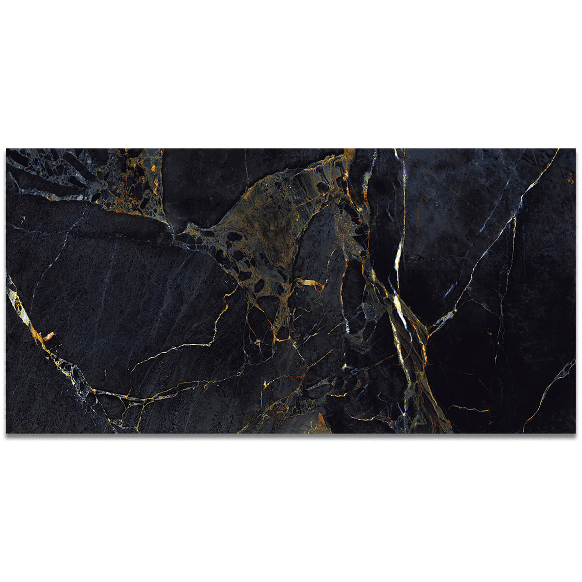 Alantic Gold Deep Blue XL 1200x600mm Marble Effect Polished Porcelain Wall and Floor Tile TilesDecor