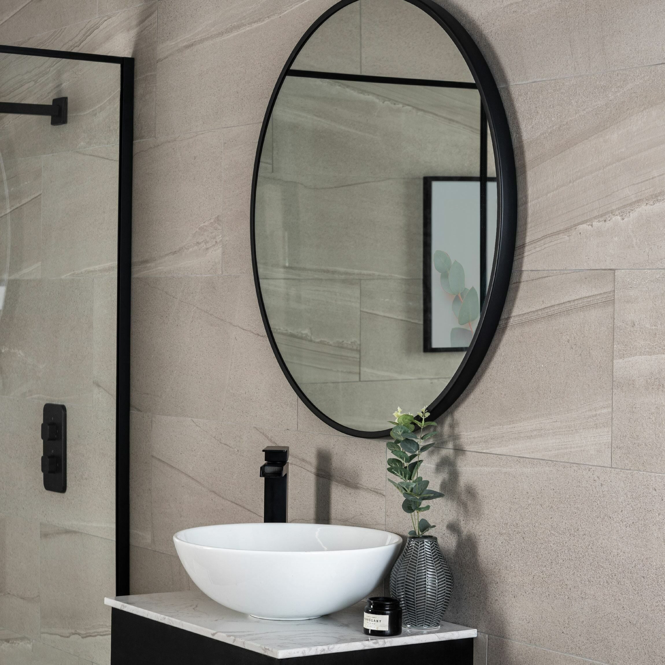Alixa Minx Brown Stone Effect Ceramic 900x300mm Wall Tile TilesDecor