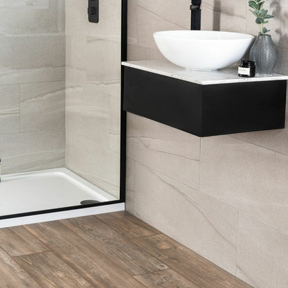 Alixa Minx Brown Stone Effect Ceramic 900x300mm Wall Tile TilesDecor