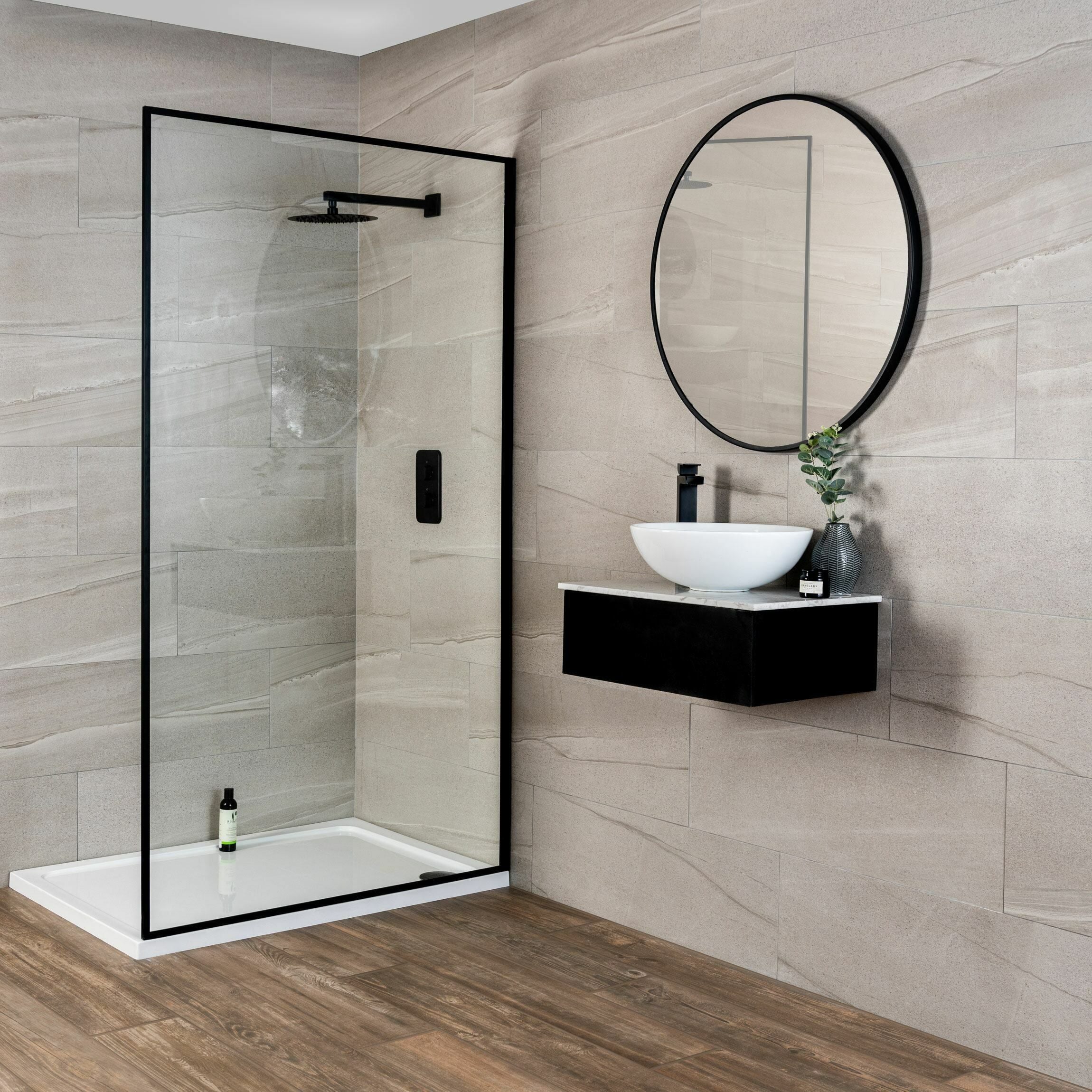 Alixa Minx Brown Stone Effect Ceramic 900x300mm Wall Tile TilesDecor