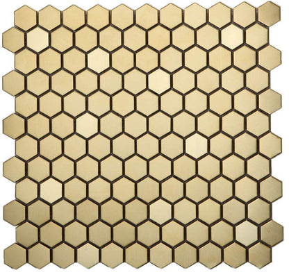 Allure Gold Hexagon Mosaic Wall Tile TilesDecor