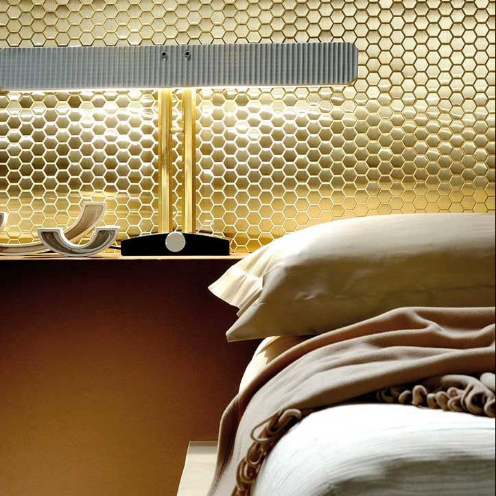 Allure Gold Hexagon Mosaic Wall Tile TilesDecor
