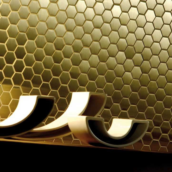 Allure Gold Hexagon Mosaic Wall Tile TilesDecor