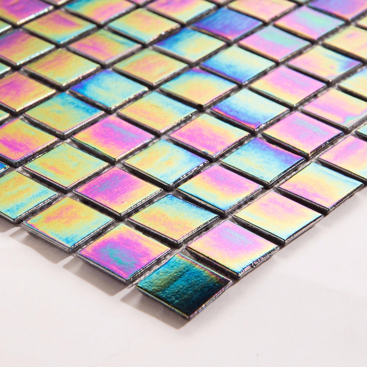 Amethyst Purple Mix Square Glass Mosaic Wall Tile TilesDecor
