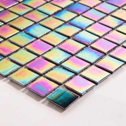 Amethyst Purple Mix Square Glass Mosaic Wall Tile TilesDecor