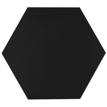 Amsterdam Hexagon Matt Black Porcelain Wall and Floor Tile TilesDecor