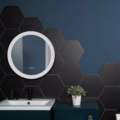 Amsterdam Hexagon Matt Black Porcelain Wall and Floor Tile TilesDecor