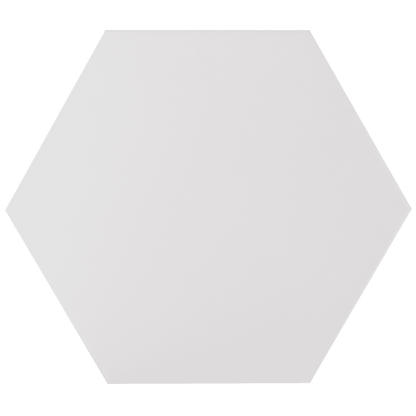 Amsterdam Hexagon Matt White Porcelain Wall and Floor Tile TilesDecor
