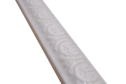 White Vintage Pencil Border Tile Decorative