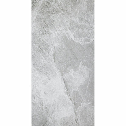 Ark Slate Cloud Grey Stone Effect 30x60cm Porcelain Wall and Floor Tile TilesDecor