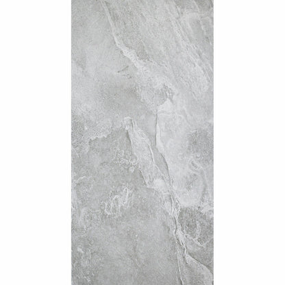 Ark Slate Cloud Grey Stone Effect 30x60cm Porcelain Wall and Floor Tile TilesDecor