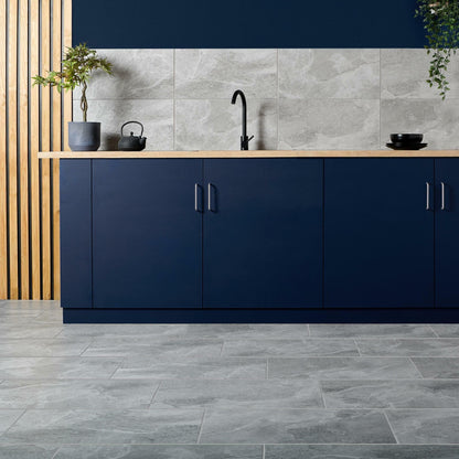 Ark Slate Cloud Grey Stone Effect 30x60cm Porcelain Wall and Floor Tile TilesDecor