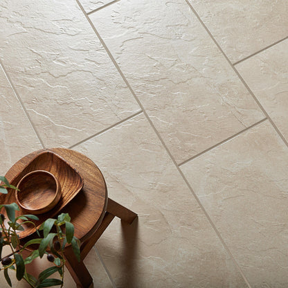 Ark Slate Ivory Honeycomb Stone Effect 30x60cm Porcelain Wall and Floor Tile TilesDecor