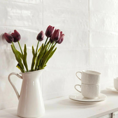Artisan White Metro Subway Ceramic Wall 100x300mm Tile TilesDecor