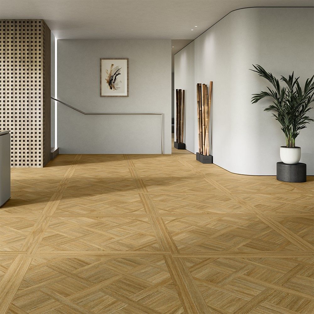 Ascot Parquet XL Classic Oak Wood Effect 1000x1000mm Floor Tile TilesDecor