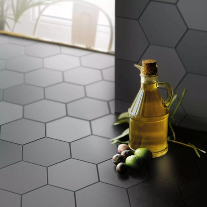 Avatar Matt Cloud Grey Hexagon Porcelain Wall and Floor Tile TilesDecor