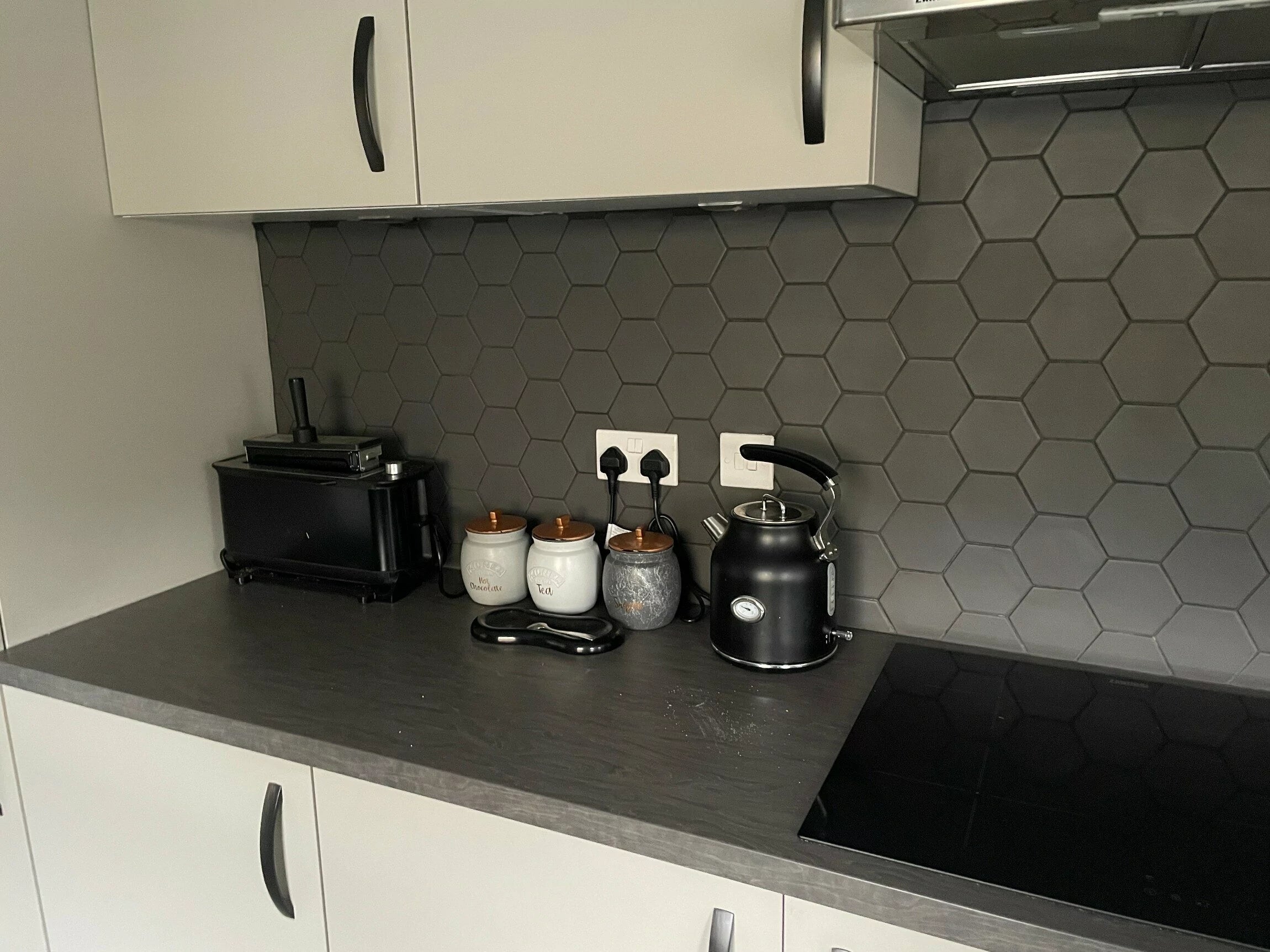 Avatar Matt Deep Black Hexagon Porcelain Wall and Floor Tile TilesDecor