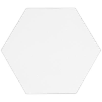 Avatar Matt White Hexagon Porcelain Wall and Floor Tile TilesDecor