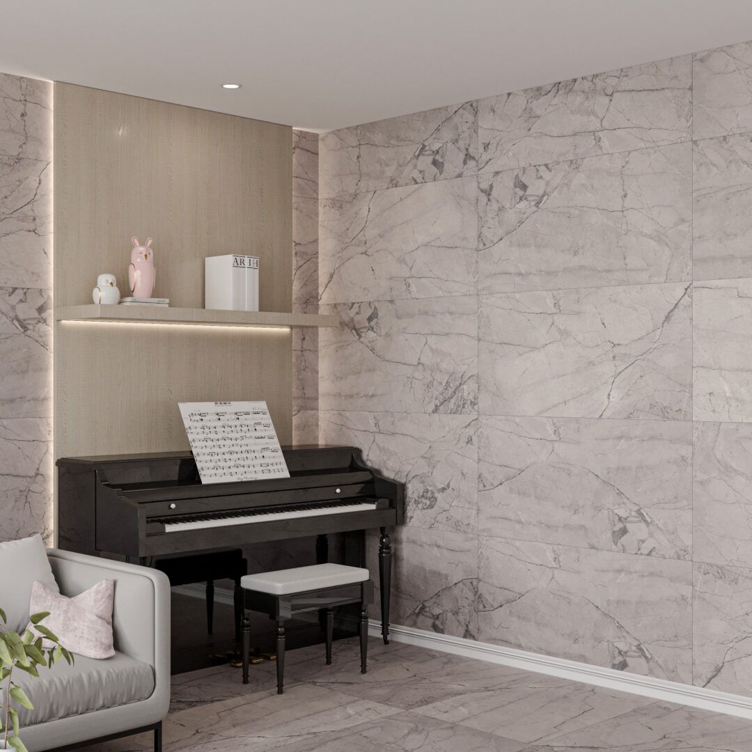 Carving Grey Matt Porcelain Tile
