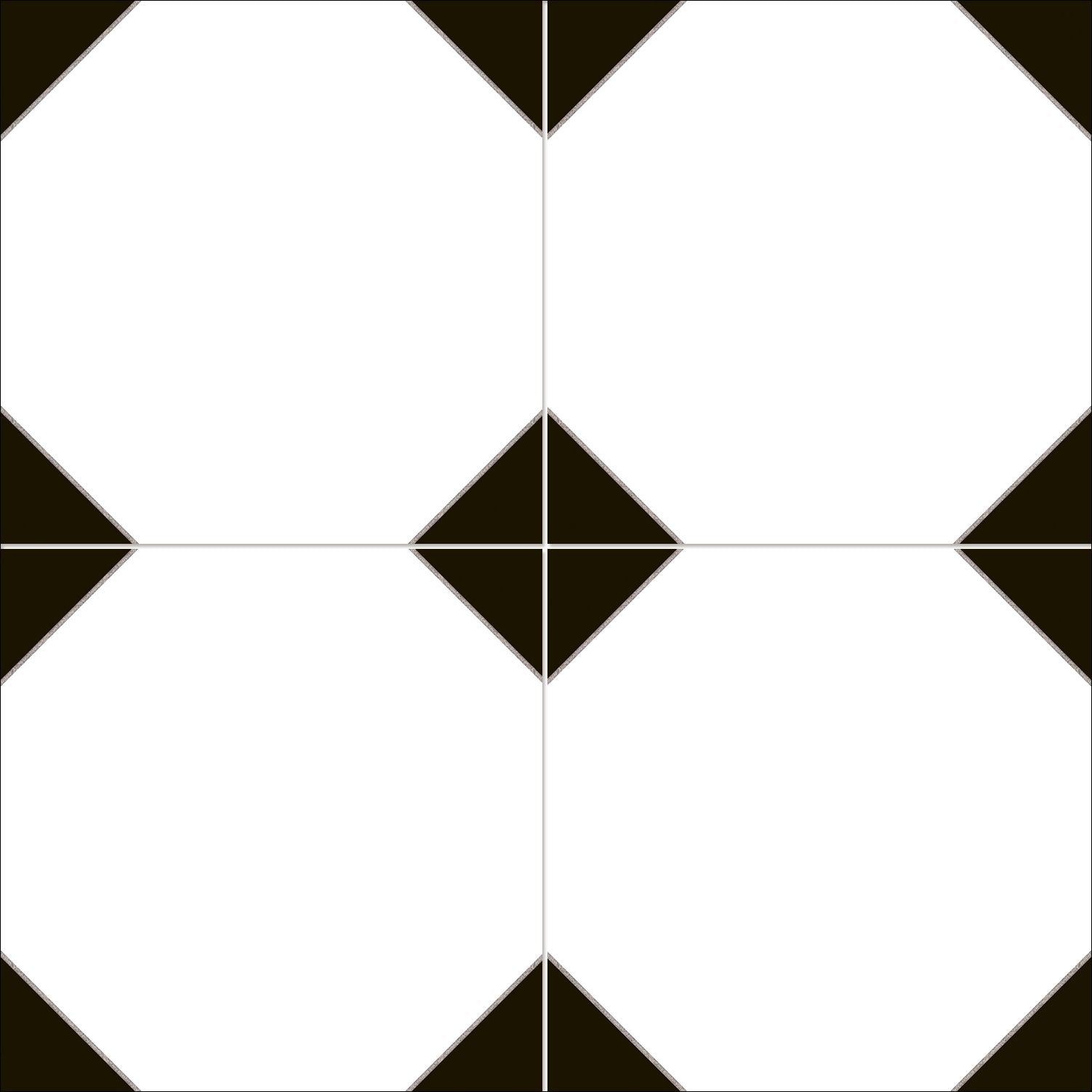 Black and White Traditional Diamond Pattern Ceramic Wall and Floor Tile TilesDecor