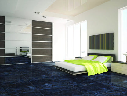 Blue Classic Marble Effect High Gloss Porcelain Tiles