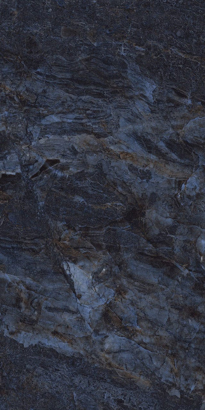 Blue Marble Effect High Gloss Porcelain Tiles