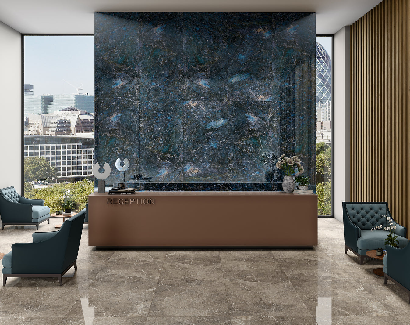 Blue Magic Porcelain Glass Wall Tile