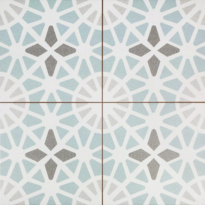 Chloe Light Blue Start Soft Patterned Floor Ceramic Tile TilesDecor