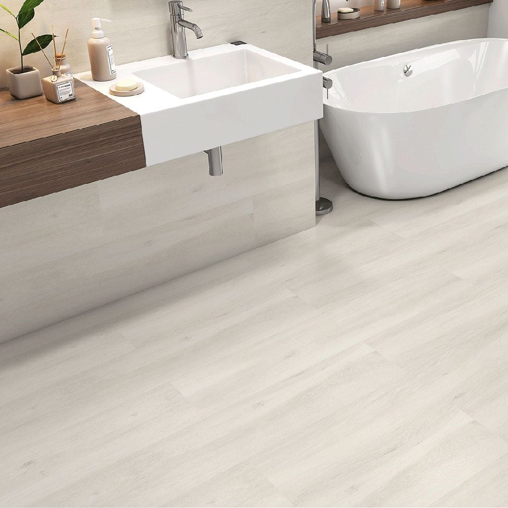 Choo Off White Porcelain Wood Effect 15x58cm Wall and Floor Tile TilesDecor